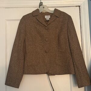 LOFT Brown & Beige Tweed Skirt (size 4)Suit-Jacket size 6